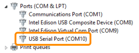 "USB Serial Port" entry in Device Manager